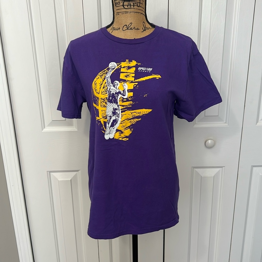 Upward Sports Purple & Yellow Basketball Tee Shirt